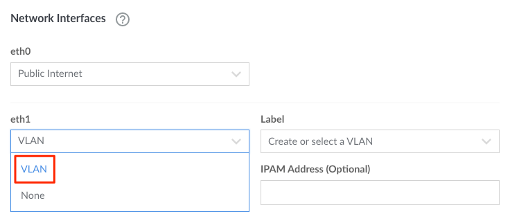 Selecting the network interface